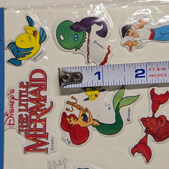 New In Plastic Disney's Little Mermaid Puff Stickers 1991 New Old Stock Unused - Picture 5 of 15